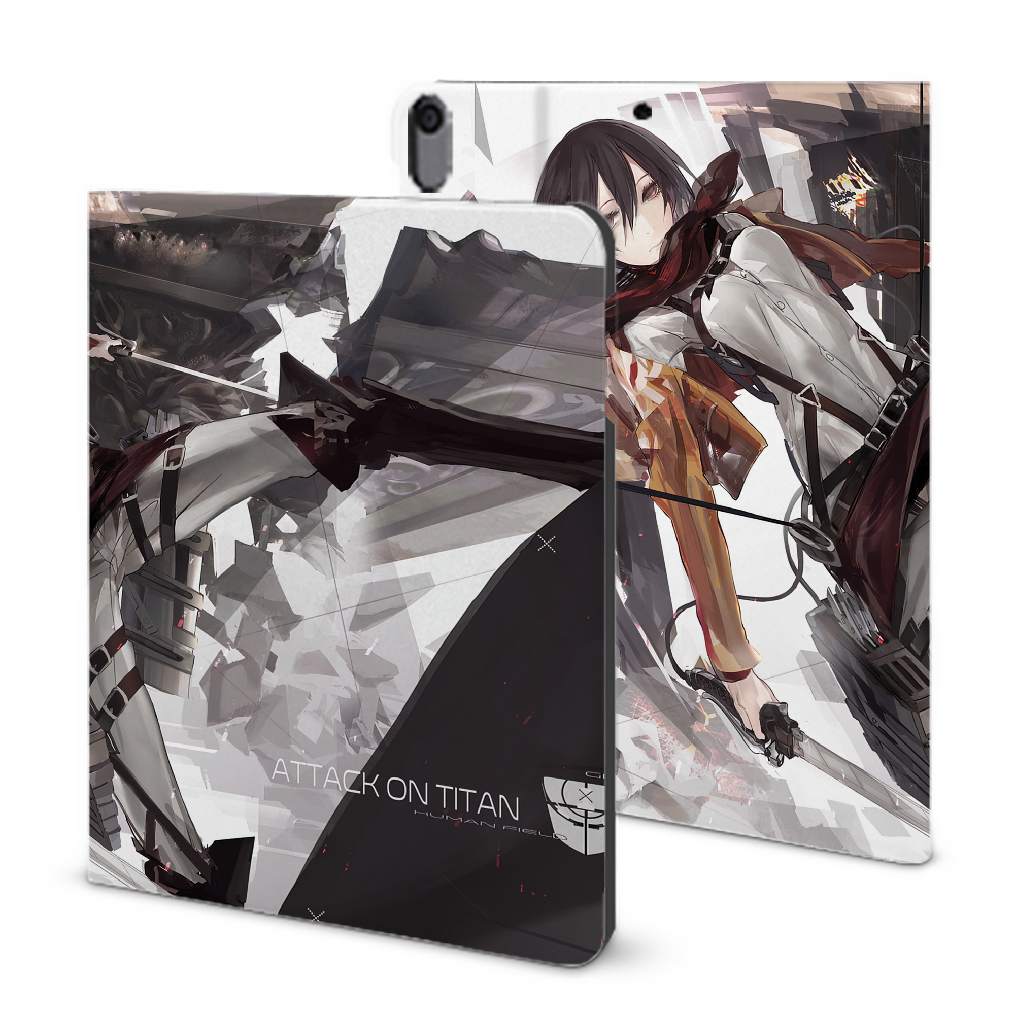 （画像用） 進撃の巨人 Attack on Titan IPad ケース ブック型 PUレザー TPU 耐衝撃 軽量 薄型 ペン収納なし 全面保護 IPad 各モデル対応